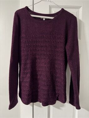 croft & barrow Women's Plum Crewneck Sweater